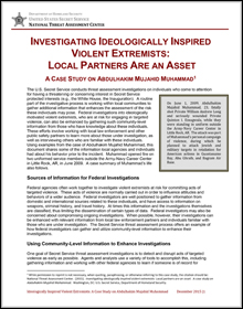 Investigating Ideologically Inspired Violent Extremists: Local Partners Are an Asset: A Case Study on Abdulhakim Mujahid Muhammad (2014)
