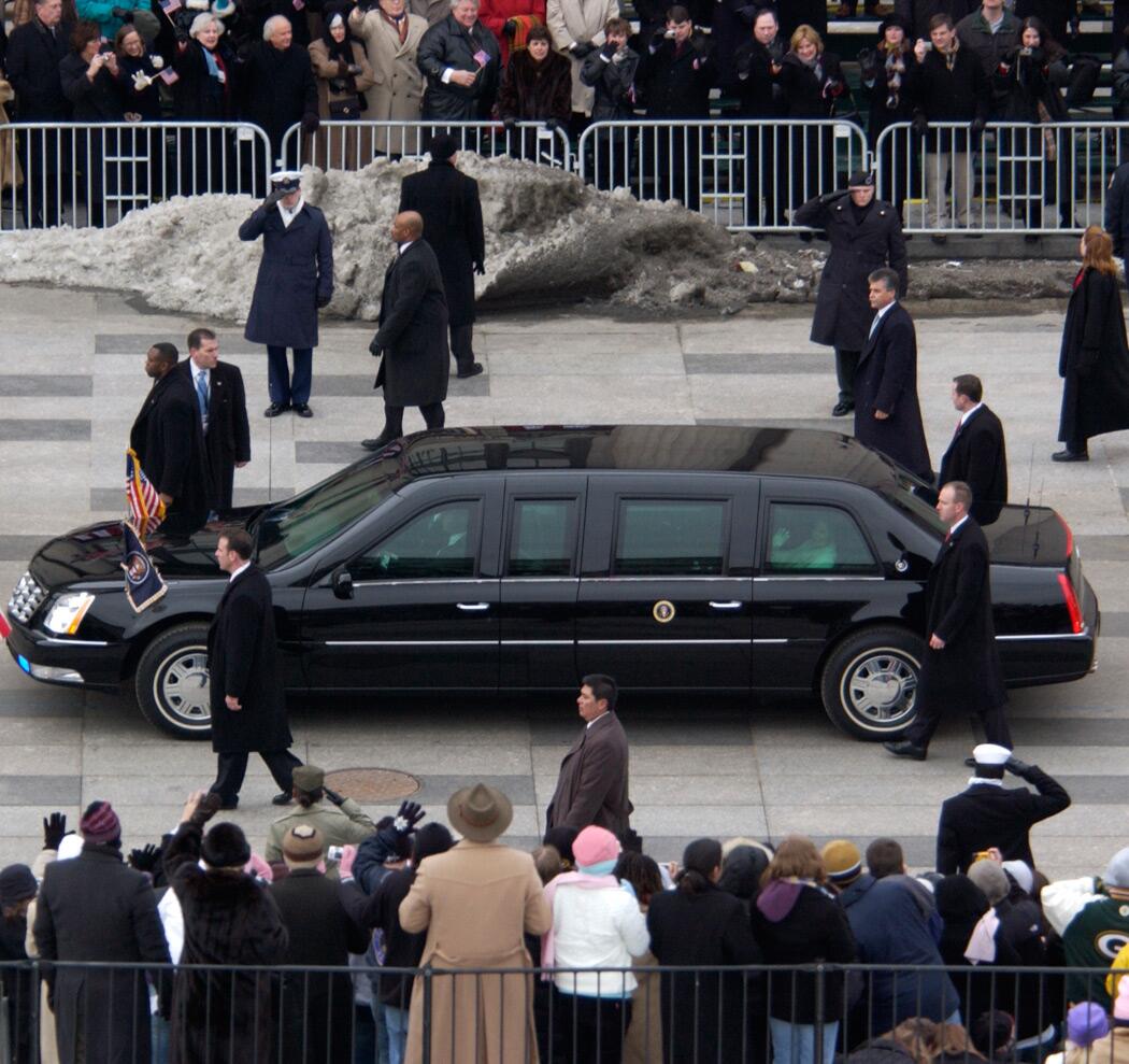 On Inauguration Day 2005, President George W. Bush rode in a 2006 Cadillac DeVille Touring Sedan (DTS). The limousine actually was a refurbished 2005 model that gave the appearance of the 2006 Cadillac, available to the general public. The vehicle was wider, longer and taller than its predecessor.