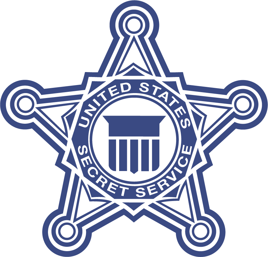 Secret Service star in blue