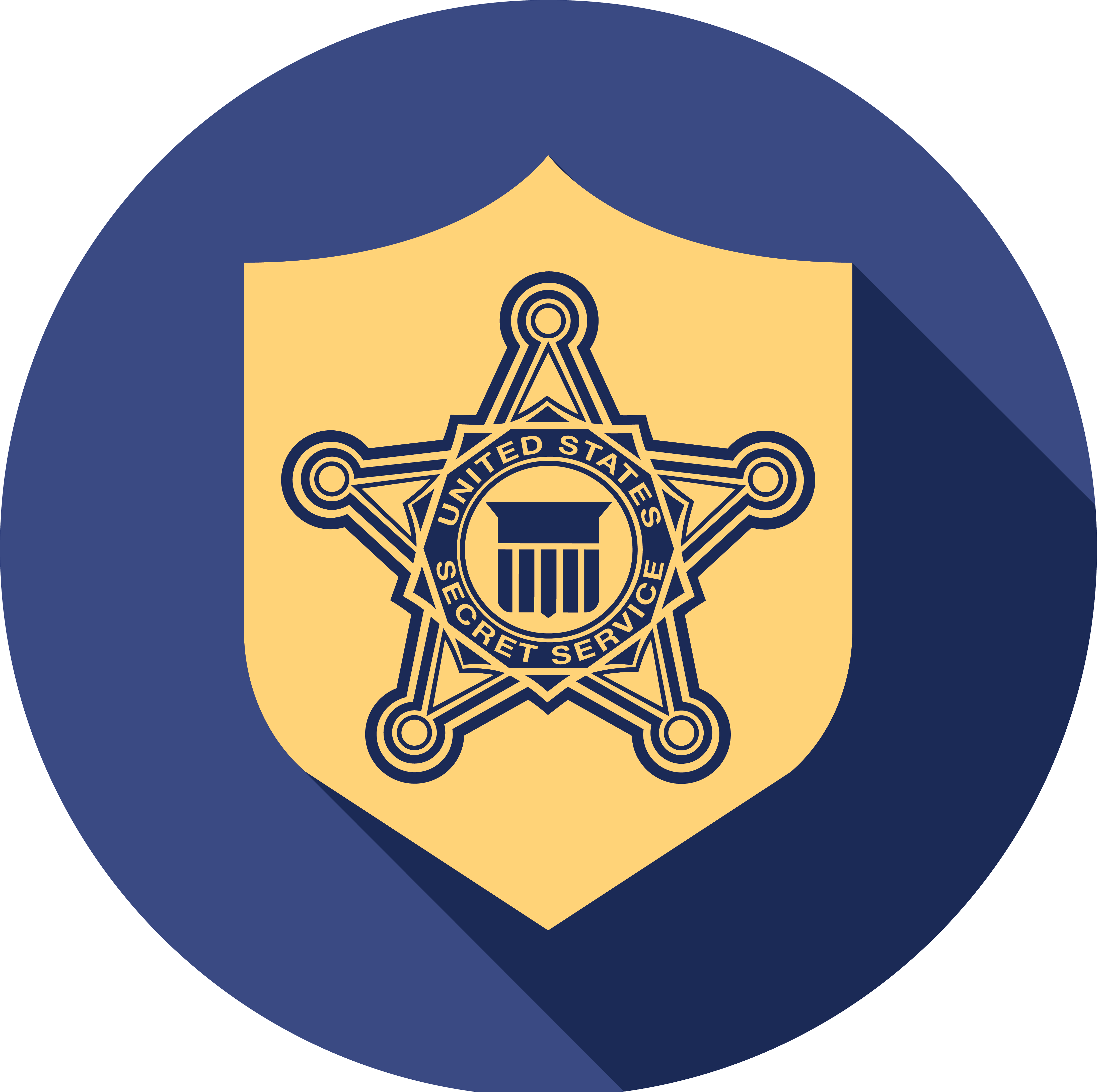 Graphic of United States Secret Service shield.