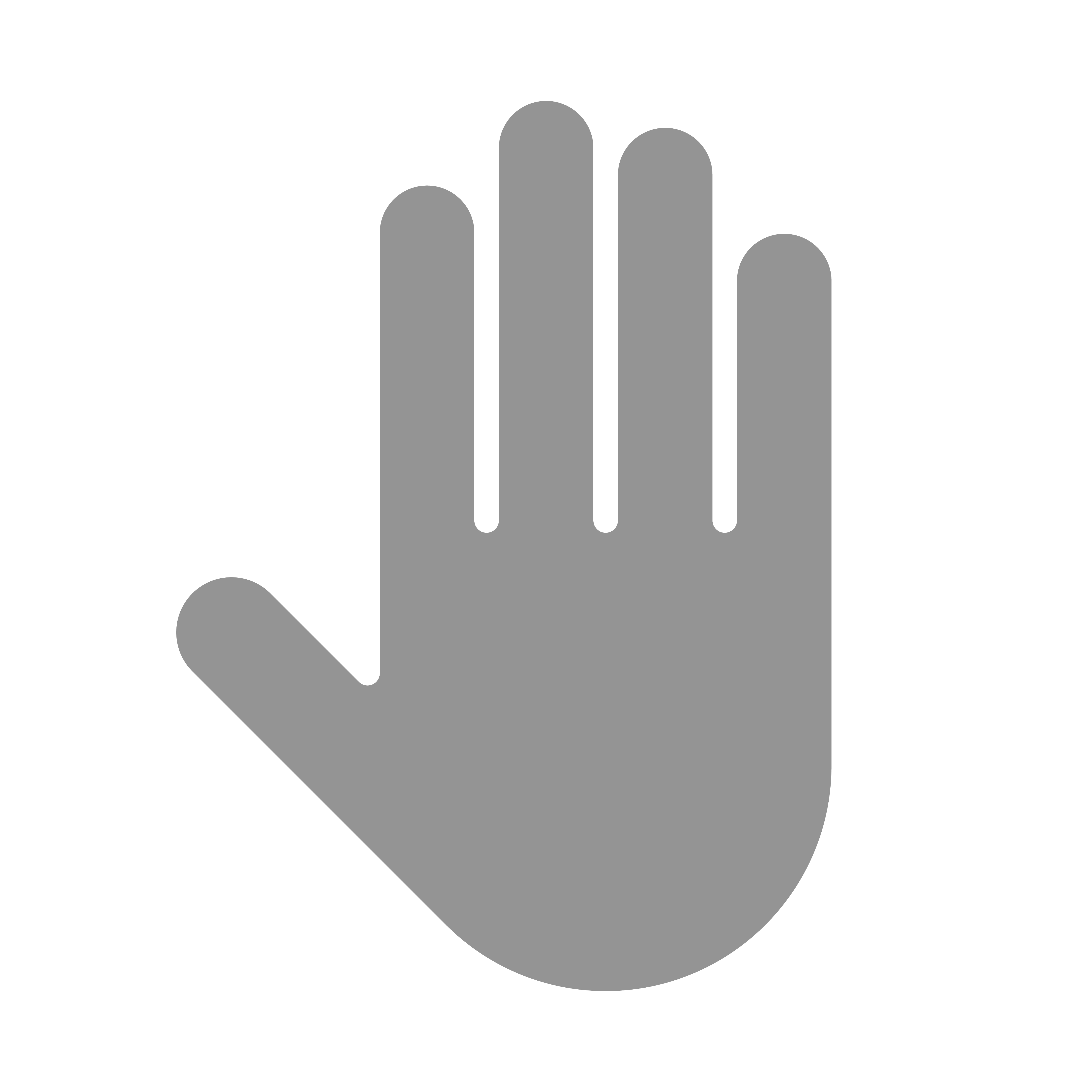 Graphic of hand in the stop position.