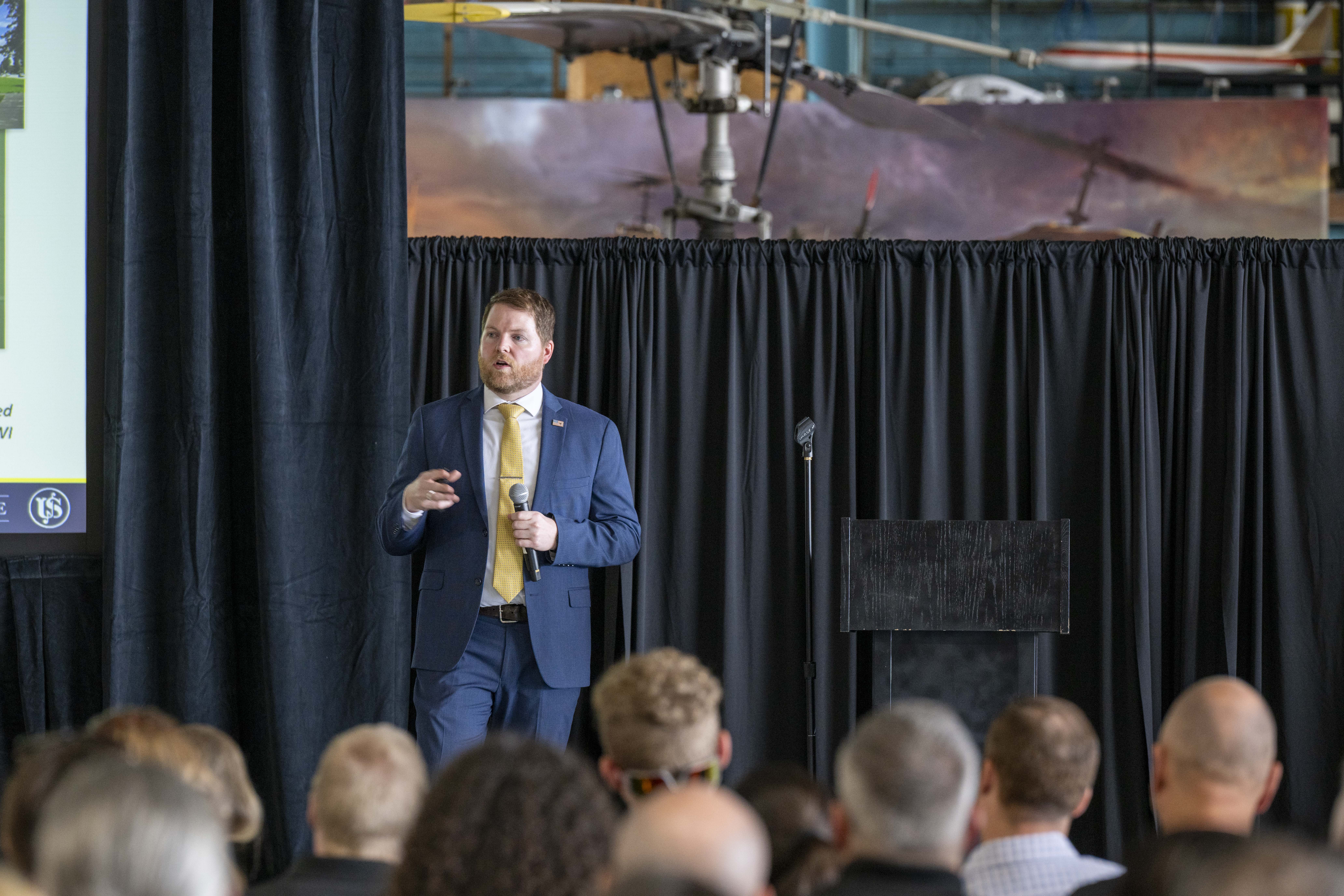 Social Science Research Specialist Kevin Maass, of National Threat Assessment Center, discusses “Behavioral Threat Assessment: A Framework to Prevent Targeted Violence,” during a session at the Violence Prevention Symposium.