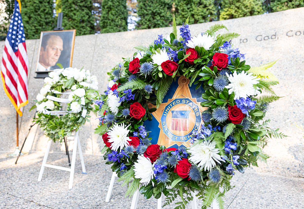 The Secret Service was honored to be invited to the annual wreath-laying ceremony honoring the late President Gerald Ford's birthday.