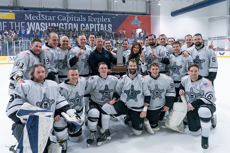 The Secret Service ERA hockey team defeated the FBI Agents Association team 6-1 during the March 29, 2025, Director's Cup Game.