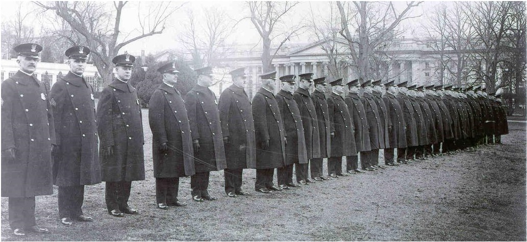 White House Police Force on the South Lawn of the White House, 1923