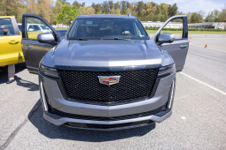 Vehicles unloaded included two Cadillac CT4 sedans, two Cadillac CT5 sedans, two Corvettes, a Cadillac Escalade SUV, a Chevrolet Colorado pickup, a Chevrolet Tahoe with a police package and a Chevrolet Suburban SUV.