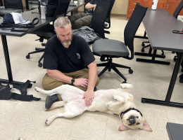 Electronic Detection Dogs and handlers are matched based on personalities.