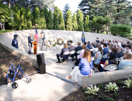 Grand Rapids Resident Agent in Charge Kyle Viegelahn delivered remarks on behalf of the Secret Service, presenting the agency’s wreath in honor of the late President.