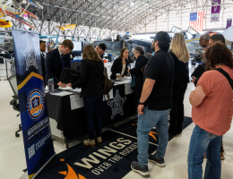 Attendees to the National Threat Assessment Center Violence Prevention Symposium, coordinated by the U.S. Secret Service Denver Field Office and National Threat Assessment Center, check in before the day’s event.
