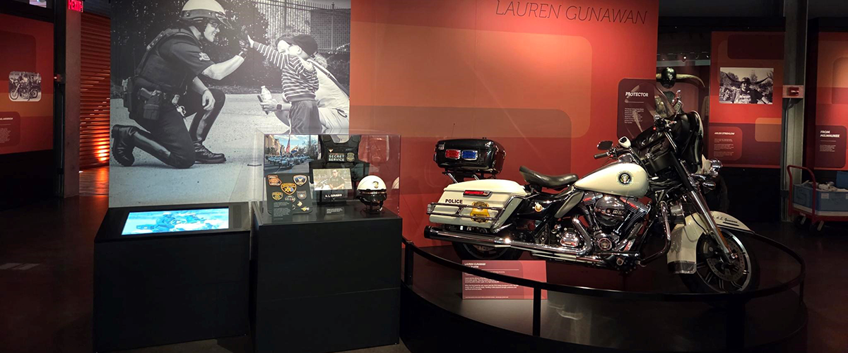 The Secret Service is featured in an exhibit at the Harley-Davidson Museum.